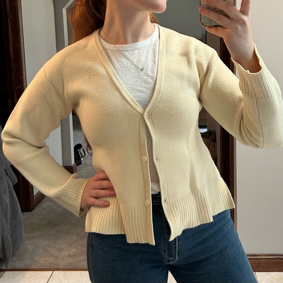 Zara knit beige cardigan - Picture 2 of 5